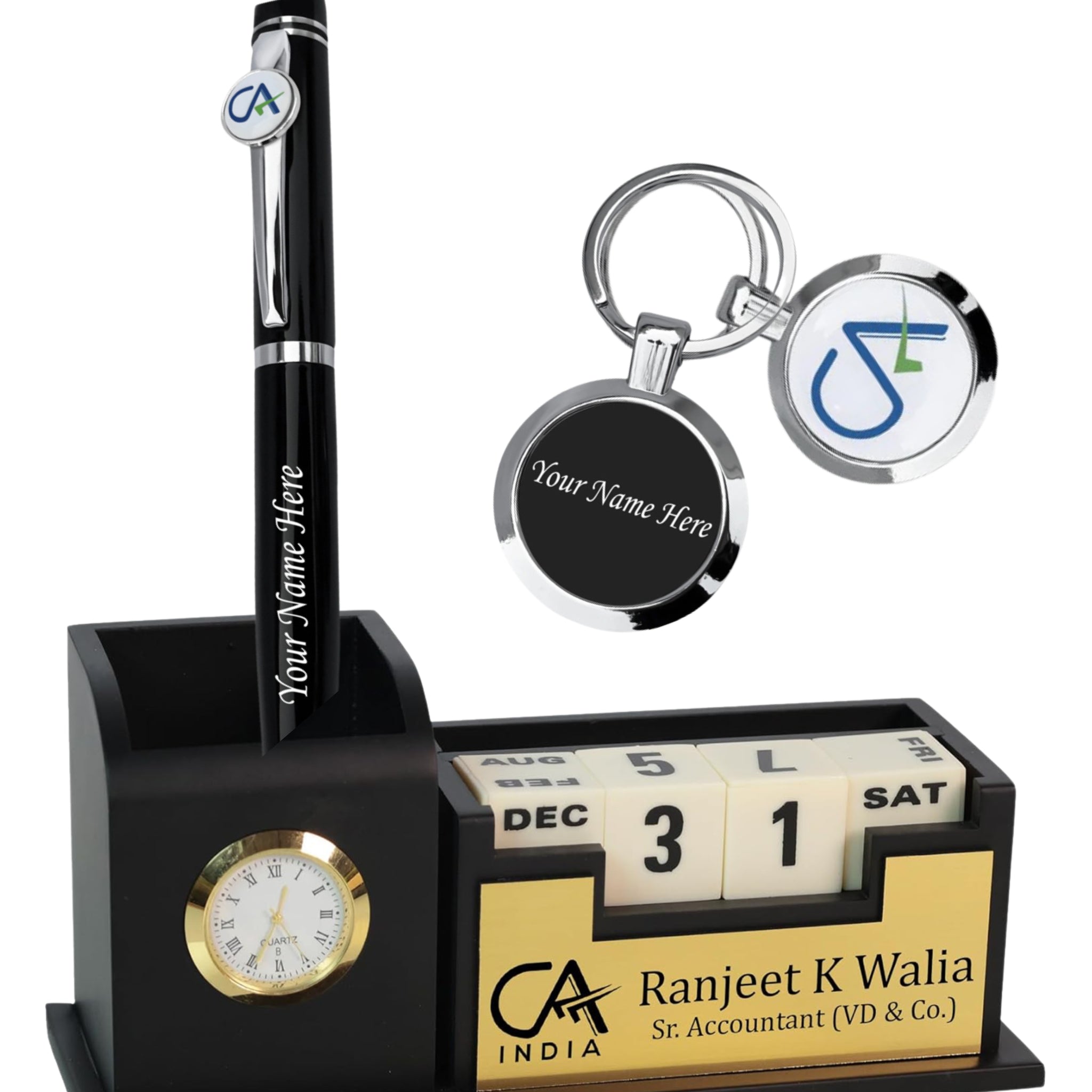 CA Personalized Desk Organizer Gift Set