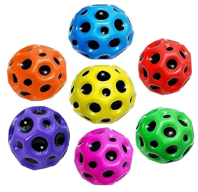 Soft Rubber Moon Ball for Kids – High Bounce, Colorful & Fun Play Toy