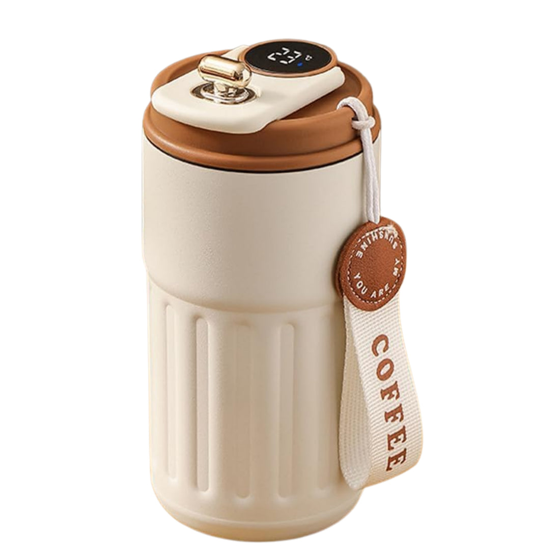 Custom Smart Temperature Display Coffee Cup – 316 Stainless Steel | 380ml | Leakproof & Stylish