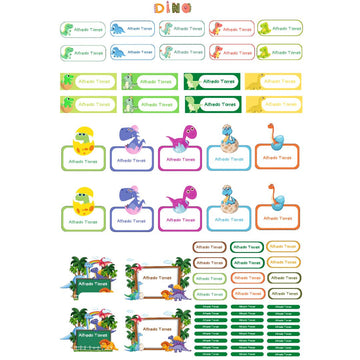 3D Sticker Labels - Kids Label - 1 Sheet
