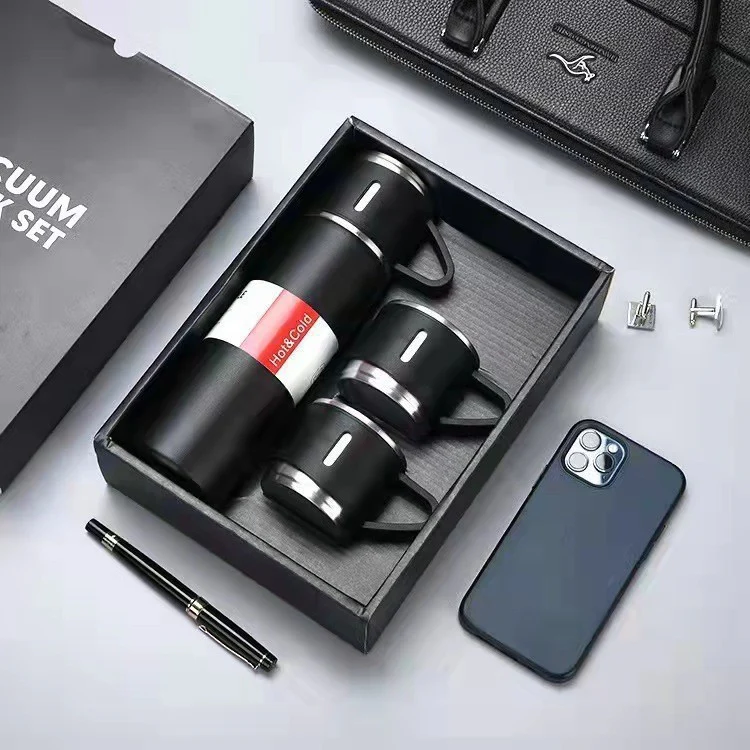 Personalized Stainless Steel Vacuum Flask Gift Set – Custom Engraving